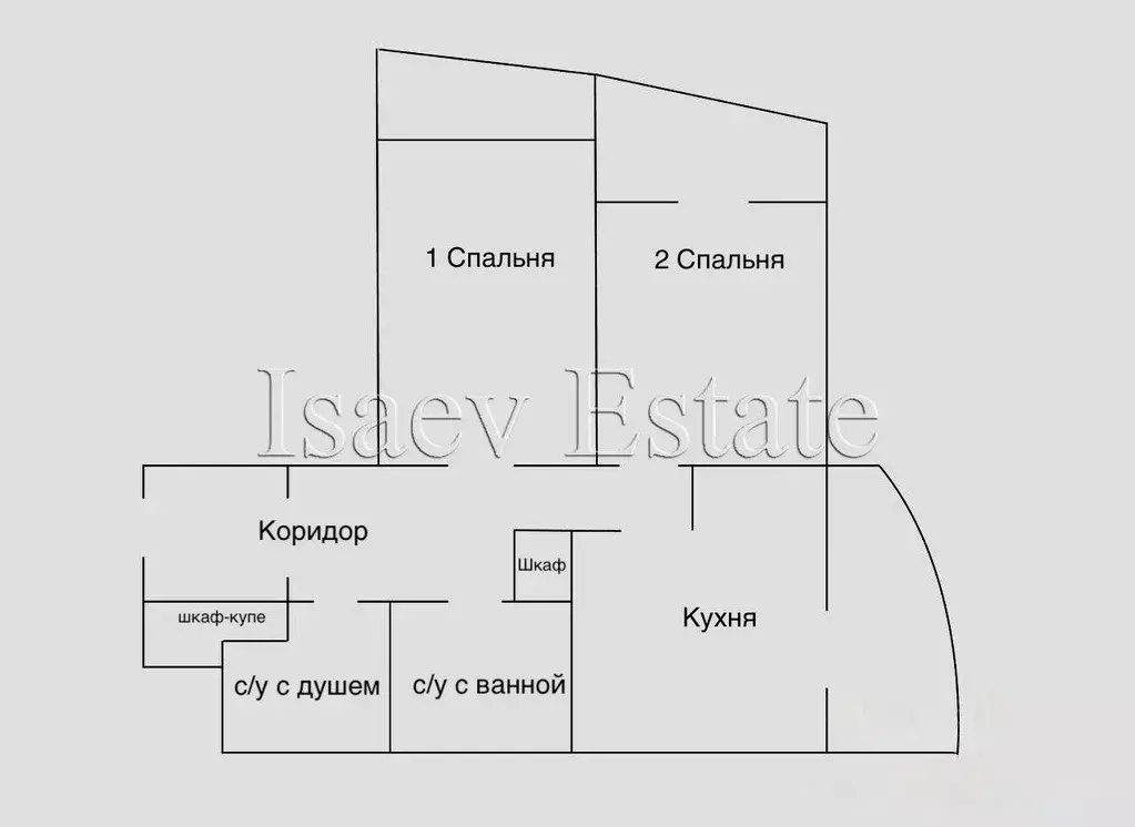 Квартира, 2 комнаты, 61 м - Фото 1