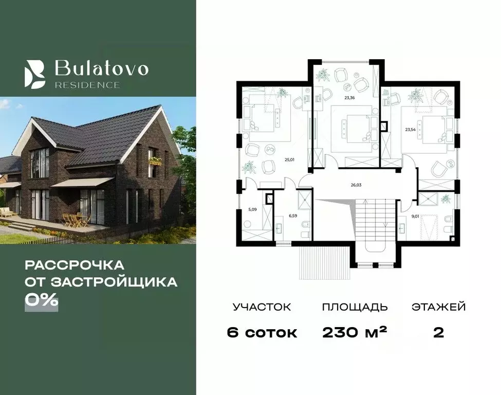 Коттедж в Московская область, Подольск городской округ, д. Булатово, ... - Фото 1