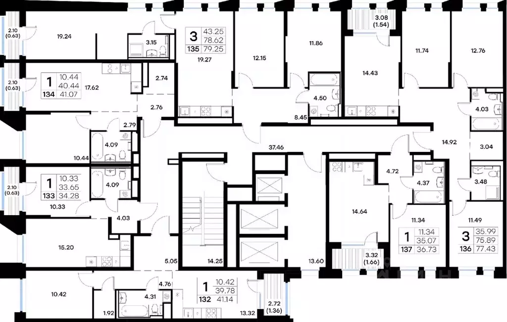 3-к кв. Татарстан, Казань ул. Профессора Мухамедьярова (79.25 м) - Фото 2