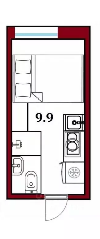 Студия Санкт-Петербург наб. Реки Фонтанки, 185 (10.0 м) - Фото 1