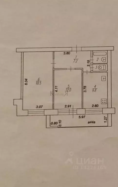 2-к кв. Рязанская область, Рязань ул. 3-и Бутырки, 1 (50.6 м) - Фото 1