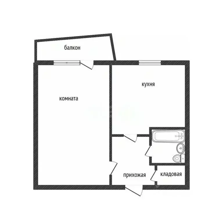 1-к кв. Алтайский край, Бийск Советская ул., 74 (31.0 м) - Фото 1