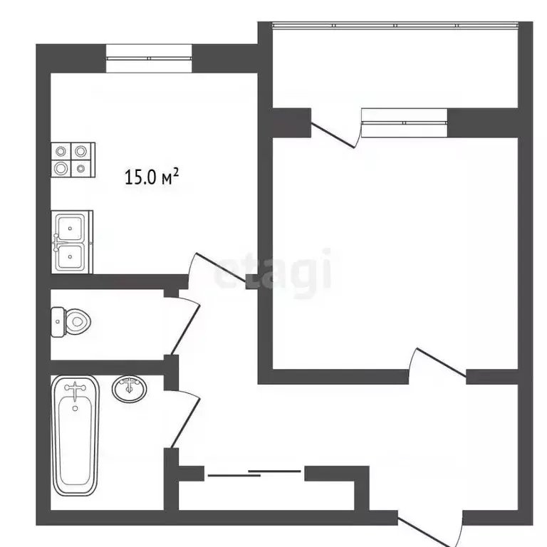 1-к кв. Владимирская область, Покров городской округ, пос. Вольгинский ... - Фото 2