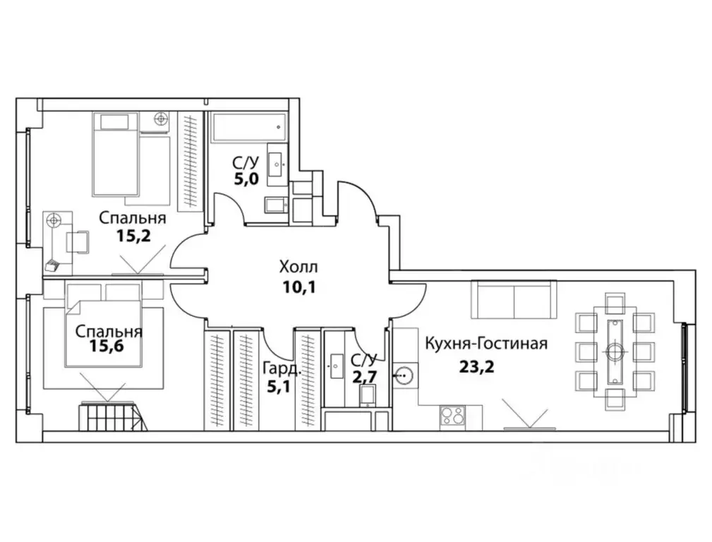 3-к кв. Москва ул. Василия Ланового, 3 (95.6 м) - Фото 0