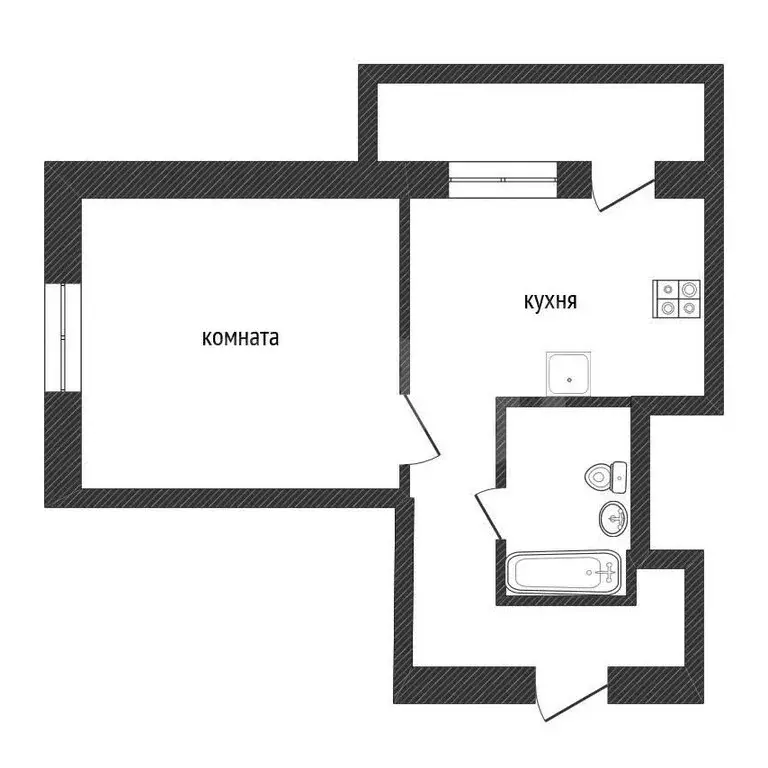 1-комнатная квартира: Кириши, Восточная улица, 6 (35.1 м) - Фото 1
