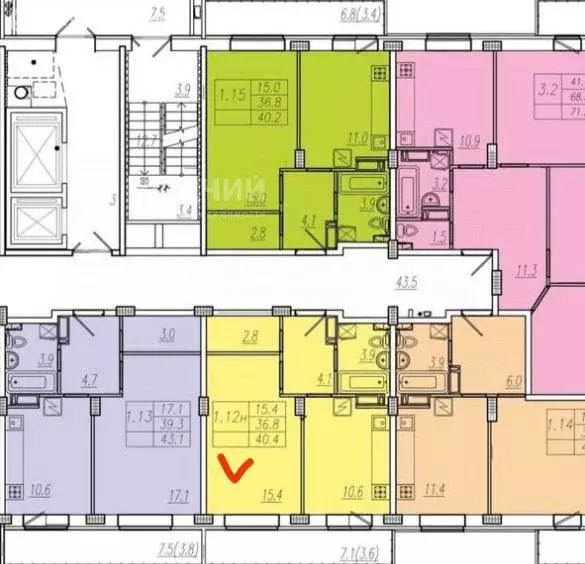 1-комнатная квартира: Новочебоксарск, Советская улица, 60 (37.3 м) - Фото 1