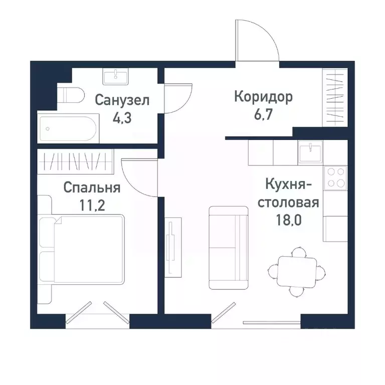 1-к кв. Челябинская область, Челябинский городской округ, пос. ... - Фото 1