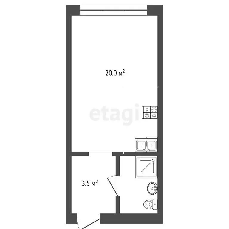 Квартира-студия: деревня Хохряки, Тепличная улица, 30 (27.4 м) - Фото 1