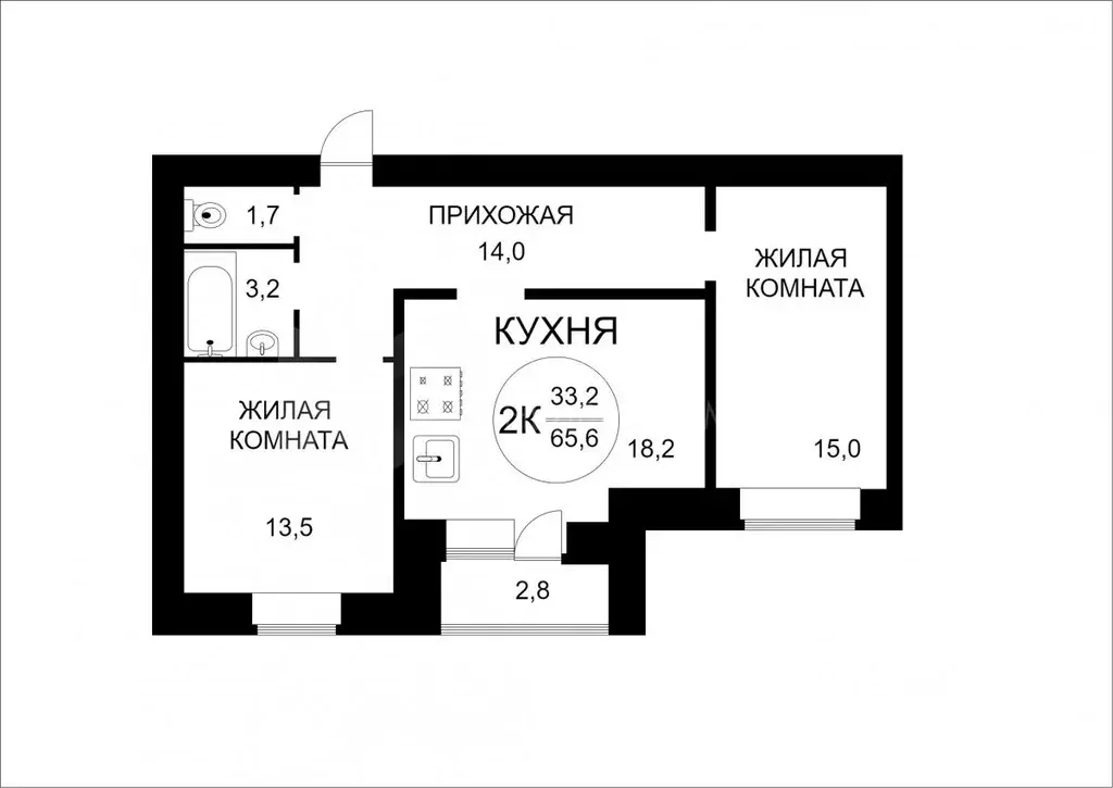 2-к кв. Тюменская область, Тюмень ул. Суходольская, 23 (67.0 м) - Фото 1