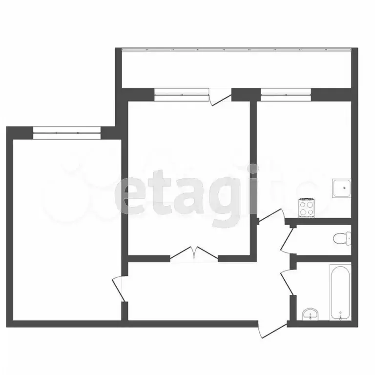 2-к. квартира, 47 м, 6/9 эт. - Фото 0