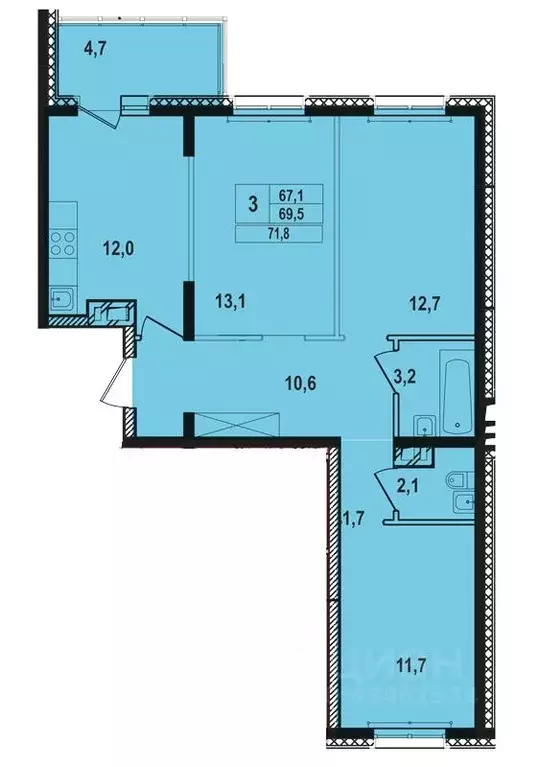 3-к кв. Иркутская область, Иркутск Ново-Ленино мкр, 1-й Ленинский ... - Фото 0