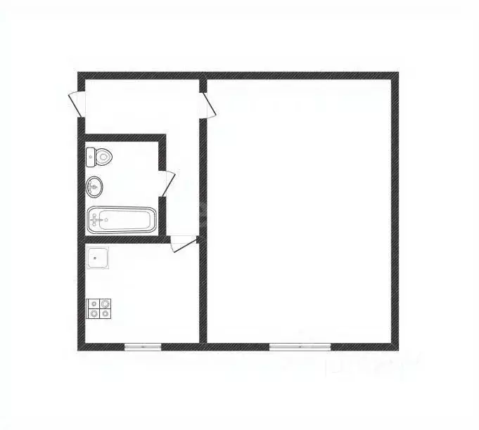 1-к кв. Костромская область, Нерехта ул. Карла Либкнехта, 11 (30.2 м) - Фото 1