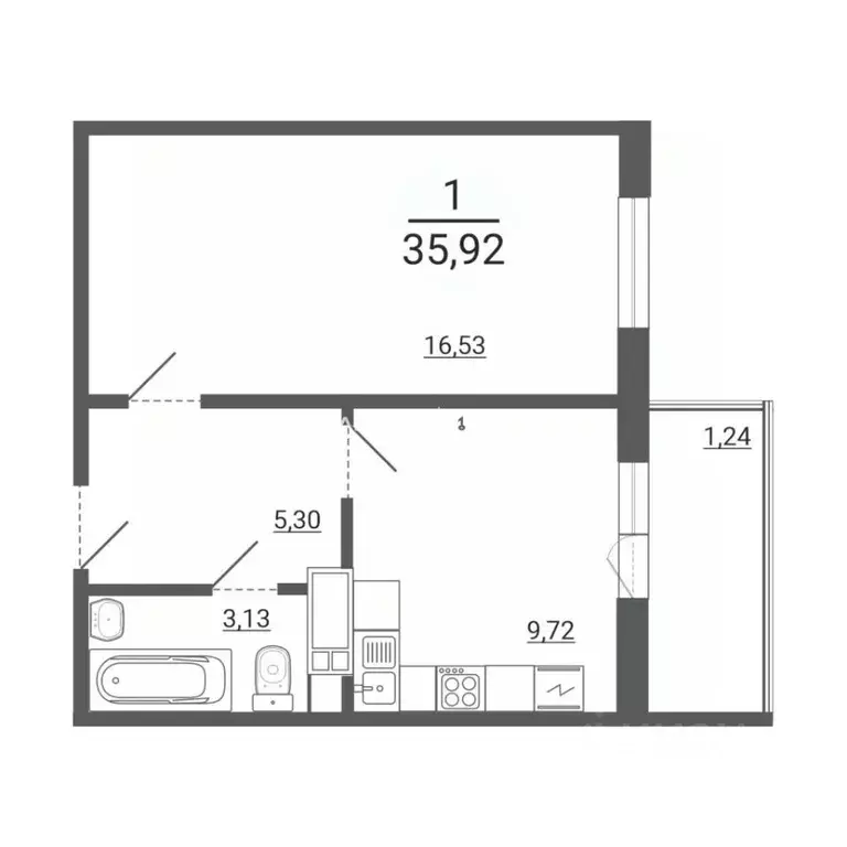 1-к кв. Челябинская область, Магнитогорск ул. 50-летия Магнитки, 29/1 ... - Фото 2