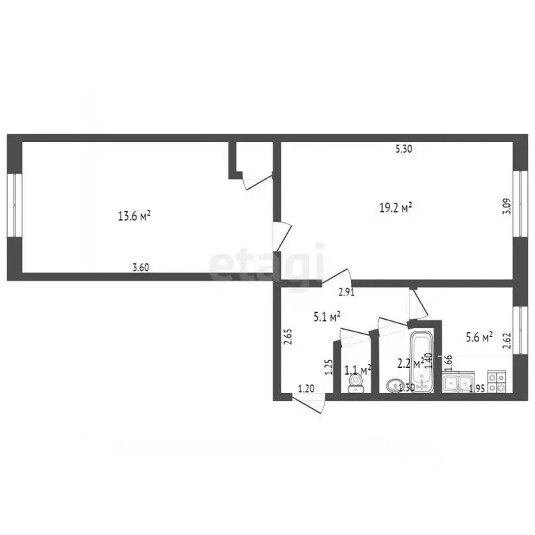 2-к кв. Крым, Армянск ул. Иванищева, 16 (45.6 м) - Фото 1