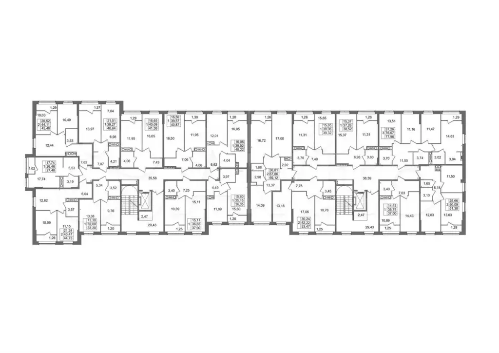 2-к. квартира, 69,1 м, 1/8 эт. - Фото 1