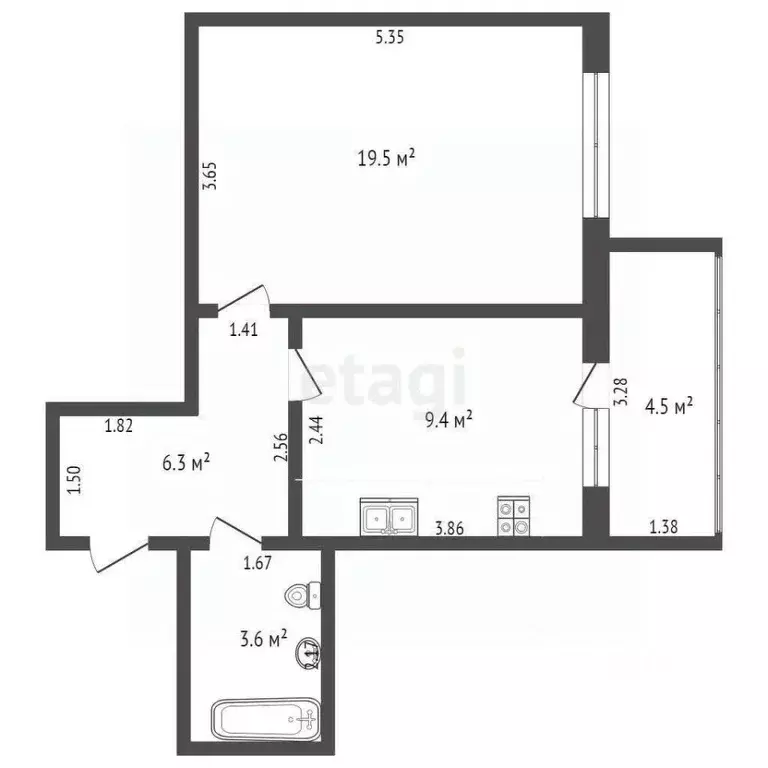 1-к кв. Мордовия, Саранск ул. Фурманова, 21 (37.0 м) - Фото 0