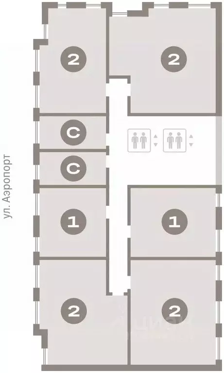 Студия Новосибирская область, Новосибирск ул. Аэропорт, 88 (22.68 м) - Фото 1