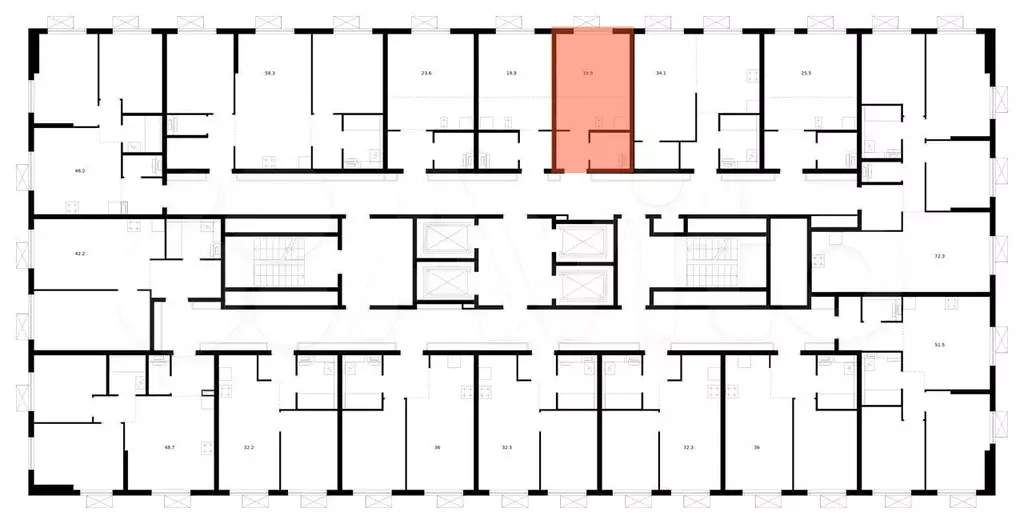 Квартира-студия, 19,9 м, 23/33 эт. - Фото 1