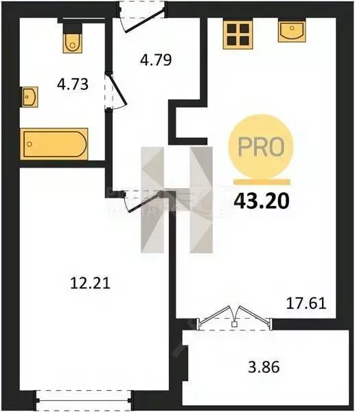 2-к кв. Калининградская область, Гурьевск Включи жилой комплекс (61.6 ... - Фото 0