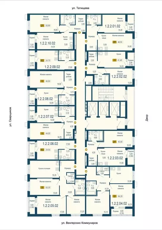 1-комнатная квартира: Екатеринбург, улица Татищева, 105 (41.4 м) - Фото 0