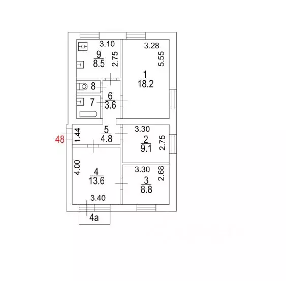Комната Москва 2-й Верхний Михайловский проезд, 3 (9.1 м) - Фото 1