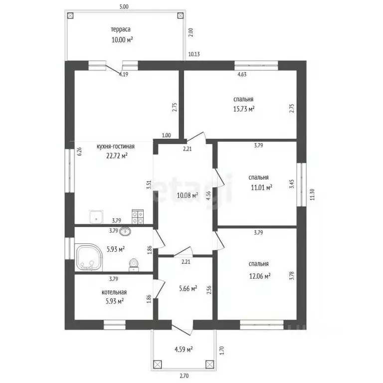 Дом в Тюменская область, Тюменский муниципальный округ, с. Кулига, ... - Фото 1
