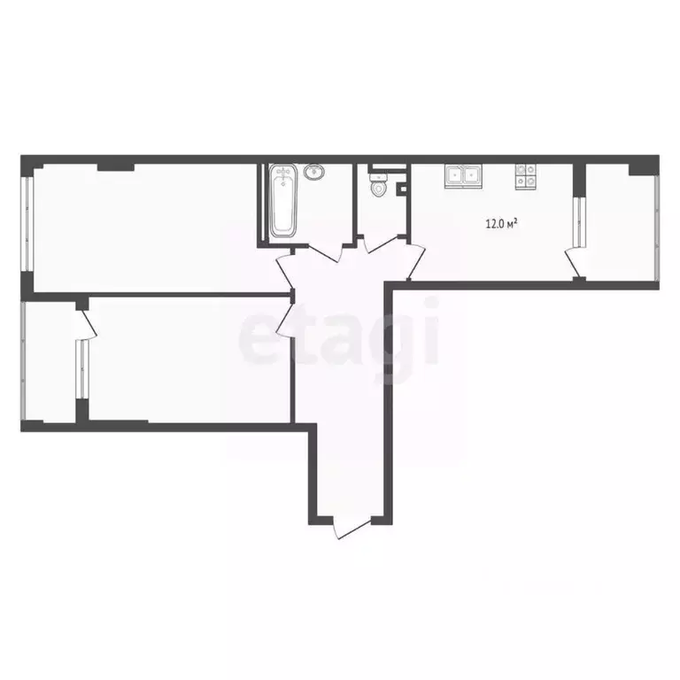 2-к кв. Севастополь ул. Парковая, 12 (74.0 м) - Фото 2