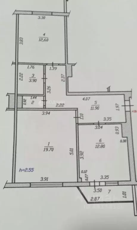 2-к кв. Чувашия, Чебоксары бул. Анатолия Миттова, 11 (69.9 м) - Фото 1