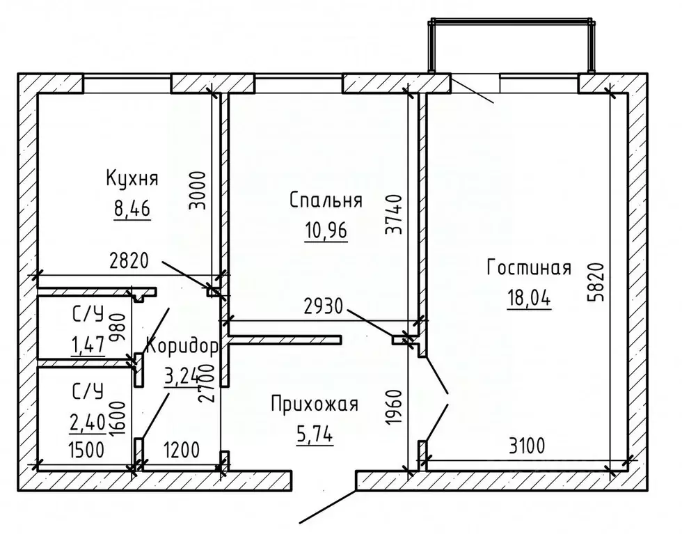 2-к кв. Кабардино-Балкария, Баксан ул. Имени Ю.А. Гагарина (54.0 м) - Фото 2
