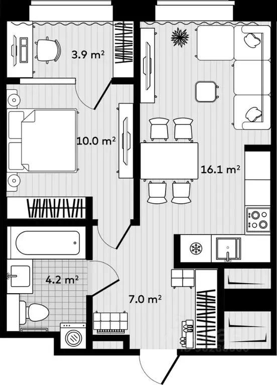 1-к кв. Приморский край, Надеждинский район, с. Вольно-Надеждинское  ... - Фото 1