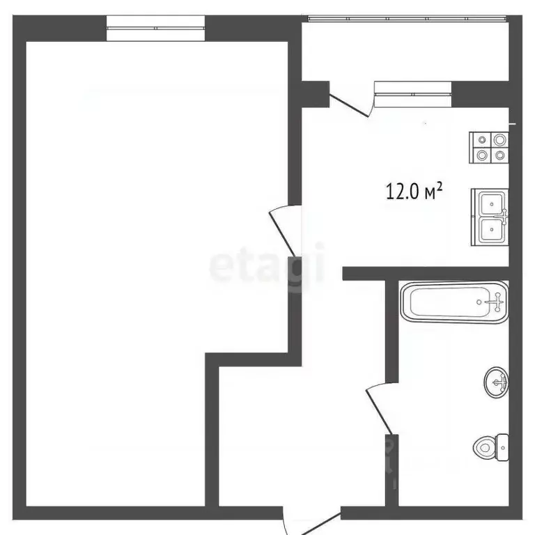 1-к кв. Ростовская область, Аксай ул. Суворова, 21/32к2 (34.0 м) - Фото 2