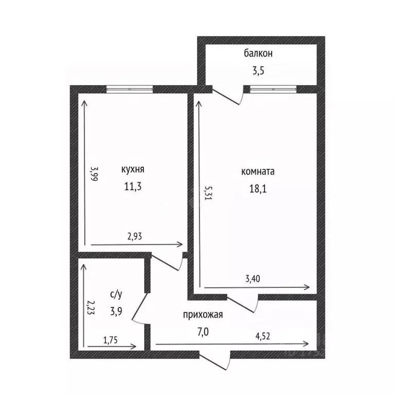 1-к кв. Краснодарский край, Краснодар ул. Гидростроителей, 59/2 (40.7 ... - Фото 1