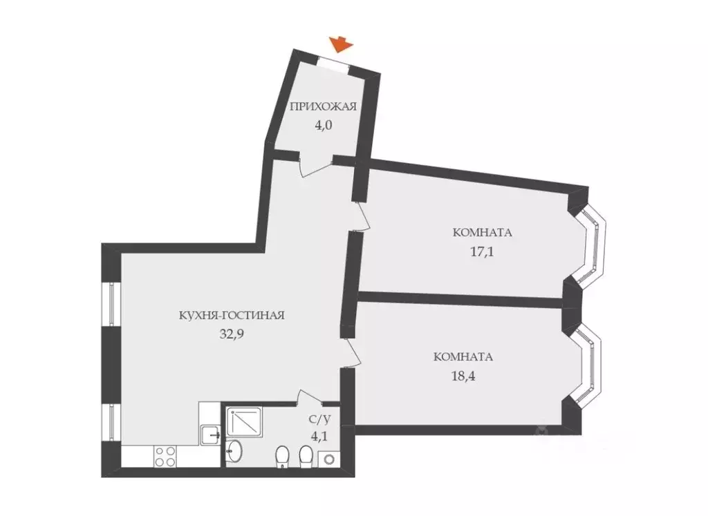 2-к кв. Санкт-Петербург Кондратьевский просп., 42 (72.5 м) - Фото 0