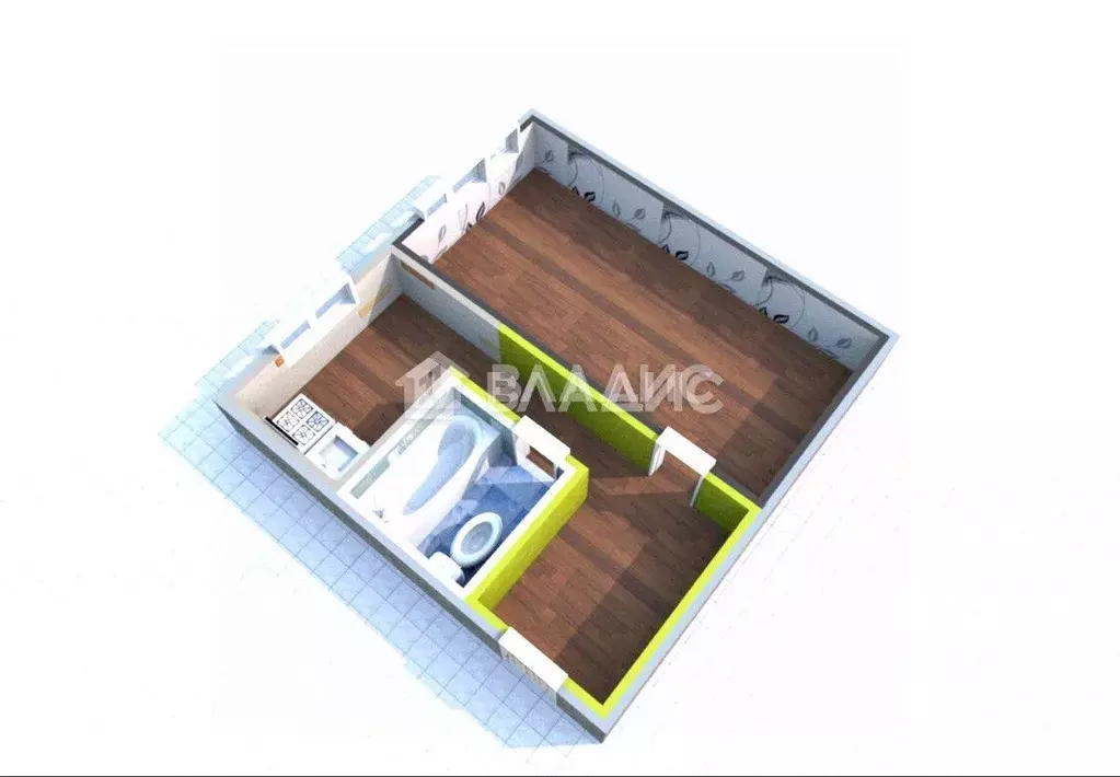 1-к кв. Иркутская область, Ангарск 277-й кв-л, 19 (30.7 м) - Фото 1