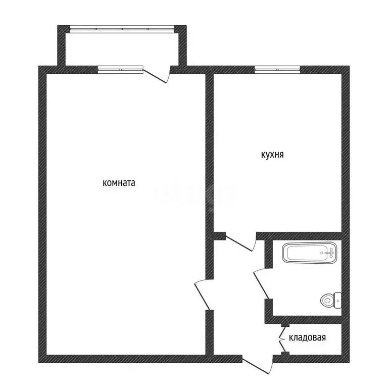 1-комнатная квартира: Бийск, улица Машиностроителей, 9 (36.9 м) - Фото 1