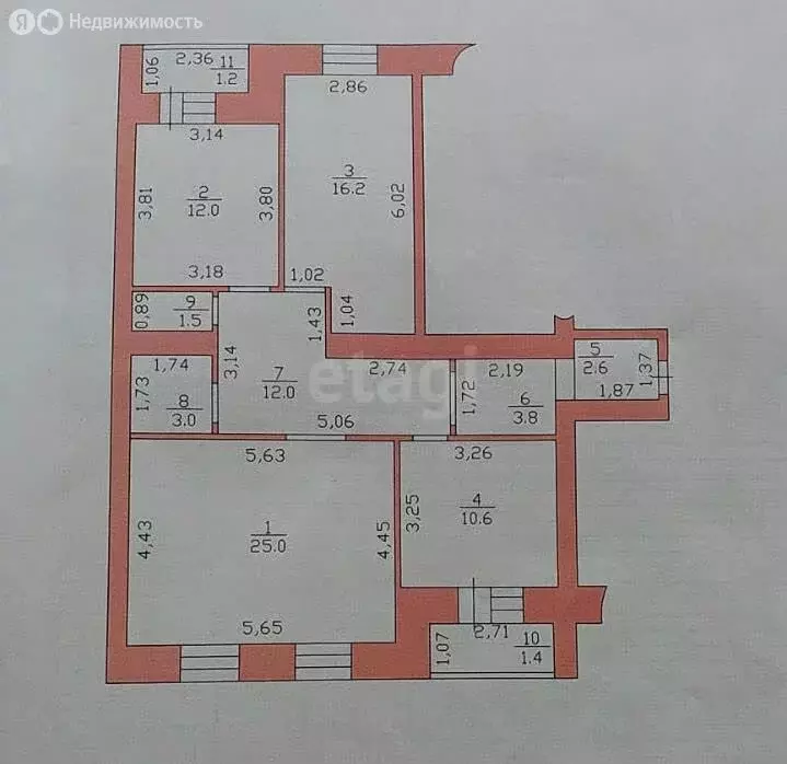 3-комнатная квартира: Казань, улица Юлиуса Фучика, 82 (89.63 м) - Фото 1