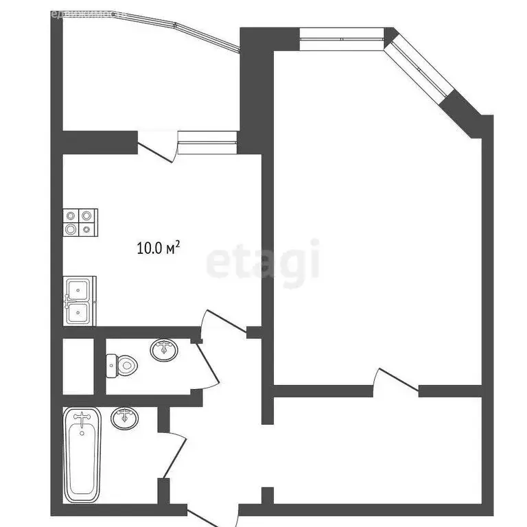 1-комнатная квартира: Боброво, Крымская улица, 11к1 (41.7 м) - Фото 1