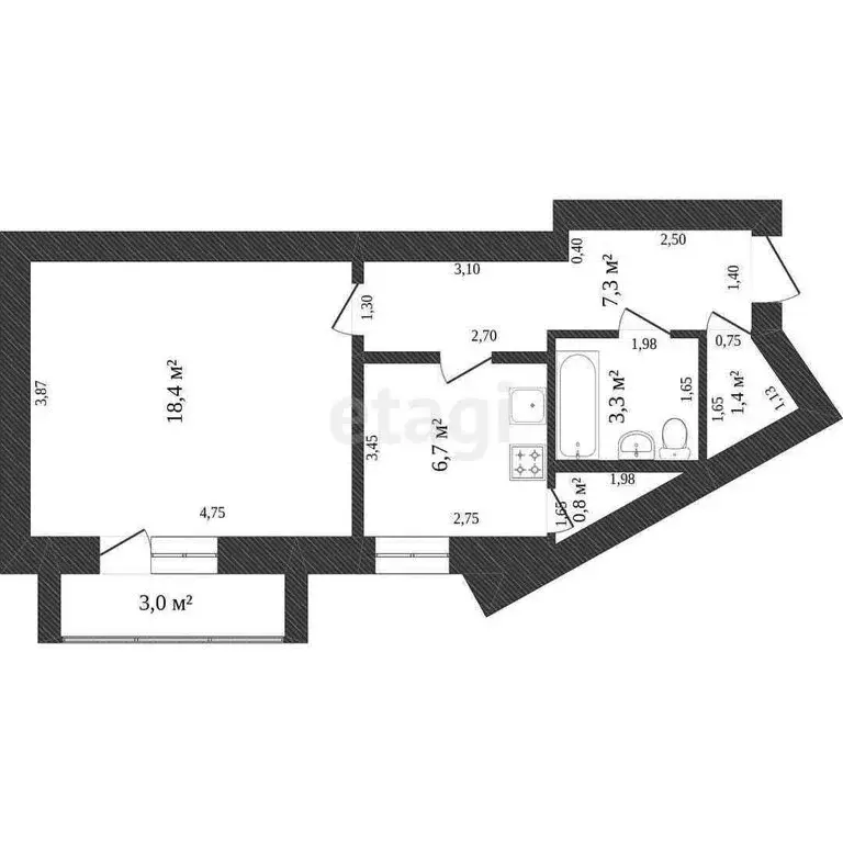 1-комнатная квартира: Ишим, Советская улица, 9А (38.2 м) - Фото 0