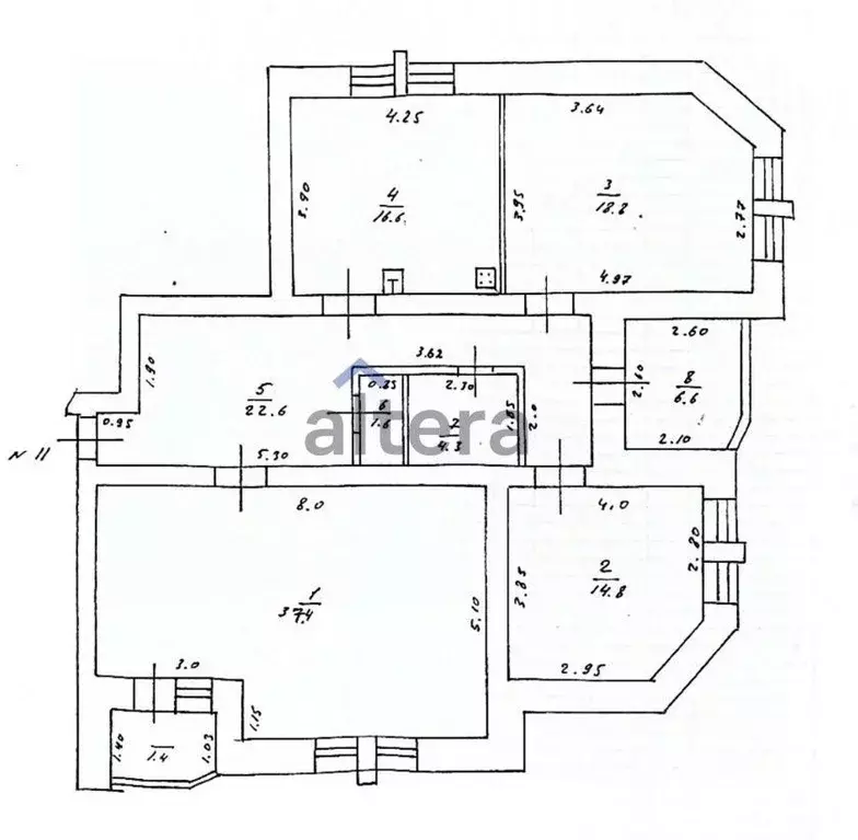 3-к кв. Татарстан, Казань ул. Рихарда Зорге, 39А (122.0 м) - Фото 2