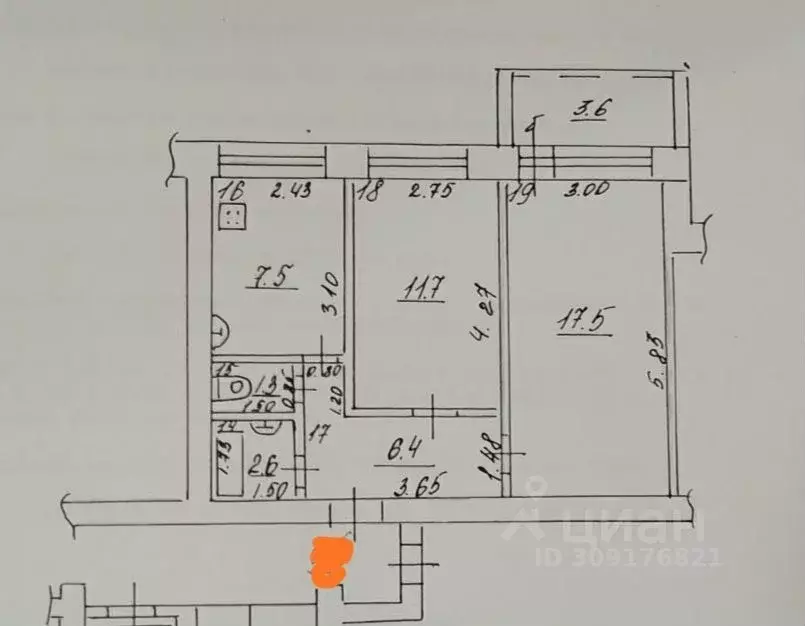 2-к кв. Самарская область, Самара ул. Мориса Тореза, 103 (50.0 м) - Фото 0