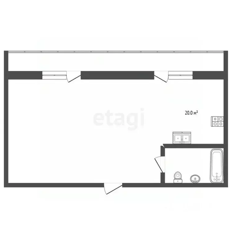 1-к кв. Ставропольский край, Пятигорск ул. Бунимовича (53.1 м) - Фото 2