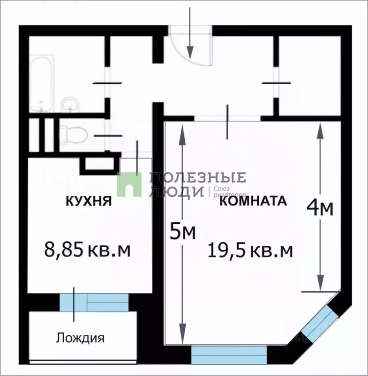 1-к кв. Тверская область, Тверь ул. Хромова, 27 (46.0 м) - Фото 1