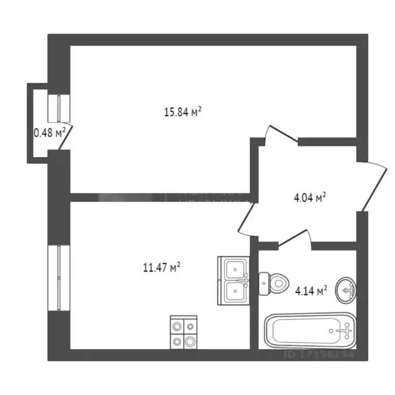 1-к кв. Тюменская область, Тюмень ул. Александра Звягина, 9 (35.6 м) - Фото 2