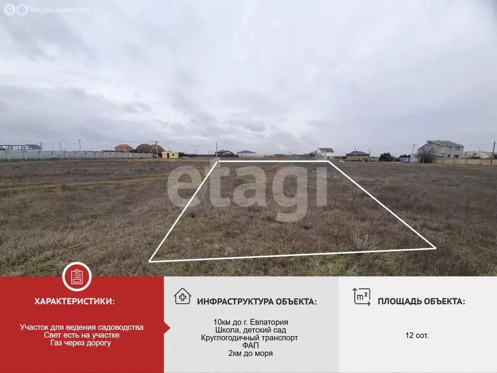 Участок в Уютное, Садовая улица (12 м) - Фото 2