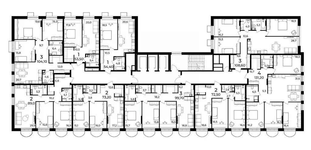 3-к кв. Нижегородская область, Нижний Новгород ул. Воровского, 8 (99.6 ... - Фото 2