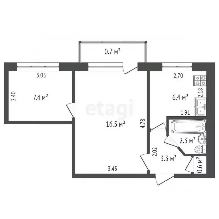 2-к кв. Мордовия, Саранск ул. Володарского, 92 (36.5 м) - Фото 1
