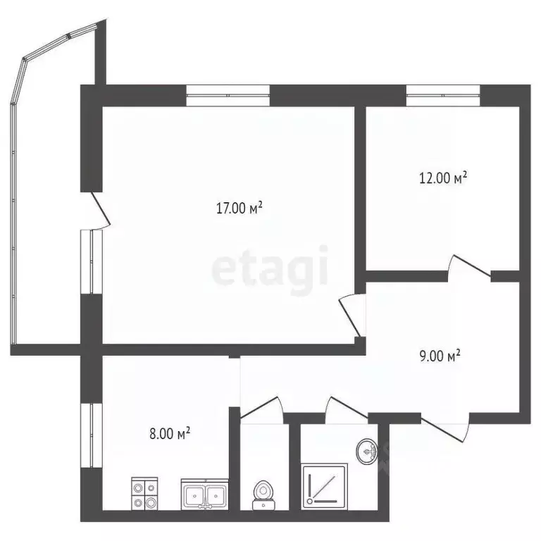 2-к кв. Московская область, Наро-Фоминск ул. Луговая, 3 (52.1 м) - Фото 1