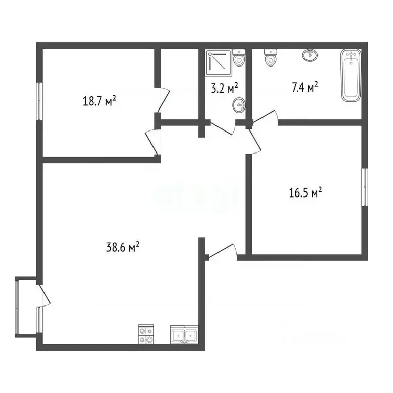 3-к кв. Санкт-Петербург Кузнецовская ул., 38 (93.0 м) - Фото 2
