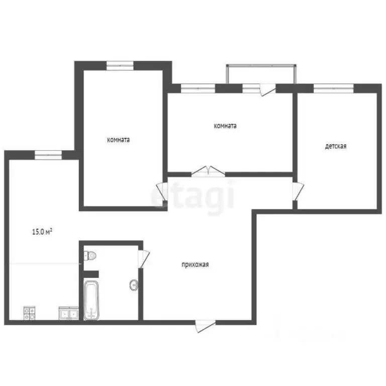 3-к кв. Костромская область, Кострома Никитская ул., 15 (104.0 м) - Фото 1