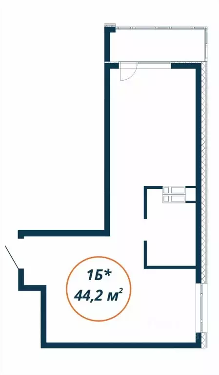 Студия Приморский край, Находка  (44.2 м) - Фото 1